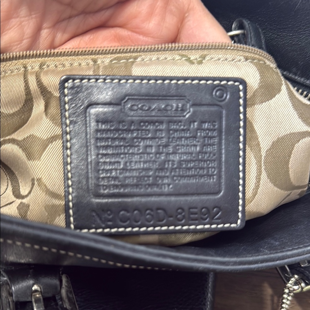 Coach Black Leather Shoulder Bag - Picture 2 of 5